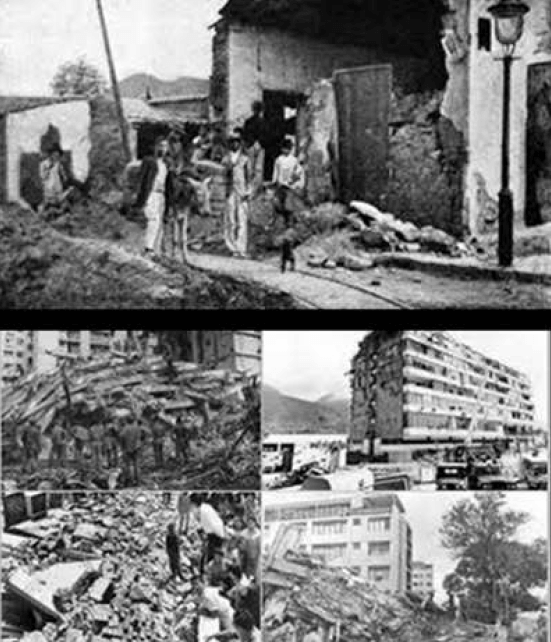 Figura 42. Terremotos de Caracas de 191 0 y 1967. F/ Google imágenes. Elaboración propia.